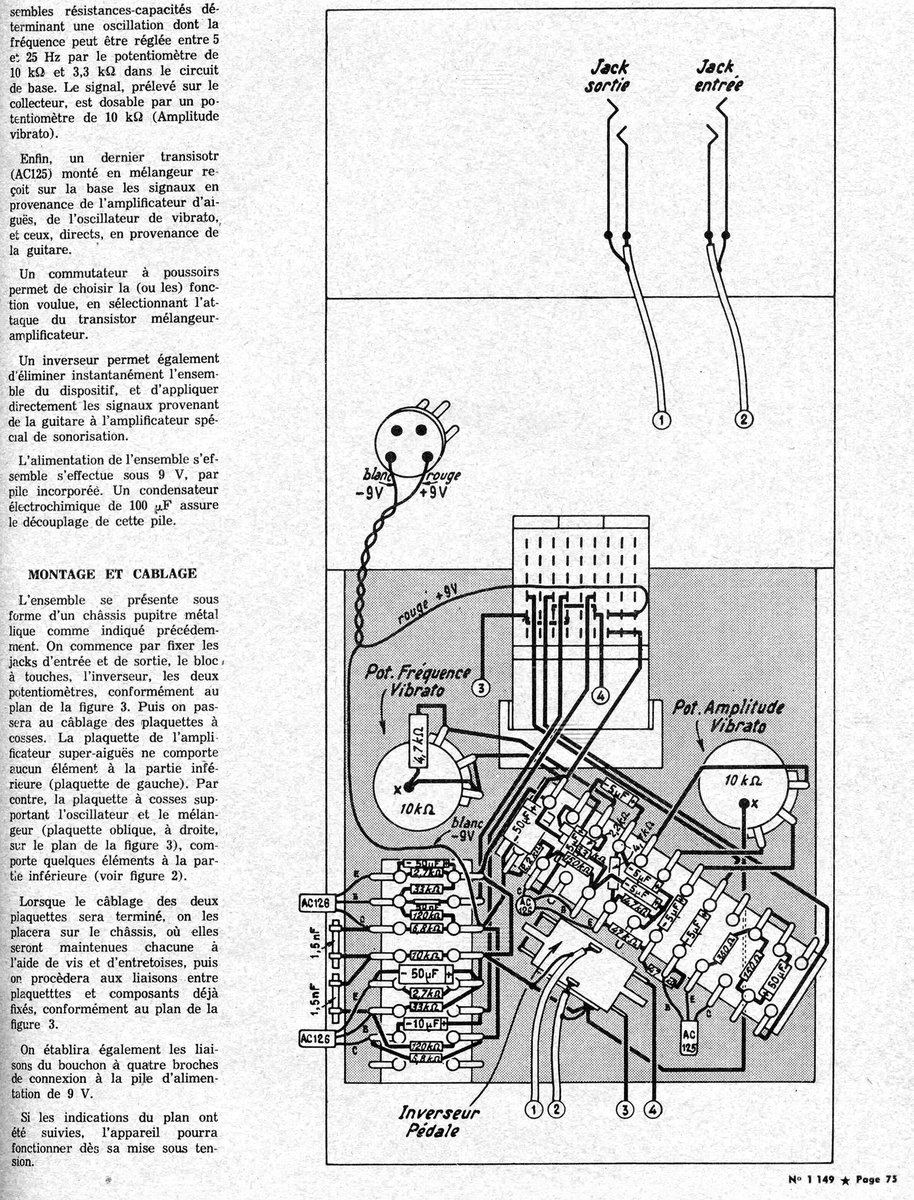freestompboxes's tweet photo. French #DIY article from the mid 60s #tremolo #treblebooster with #germanium transistors... https://t.co/NmCk2A4GDf