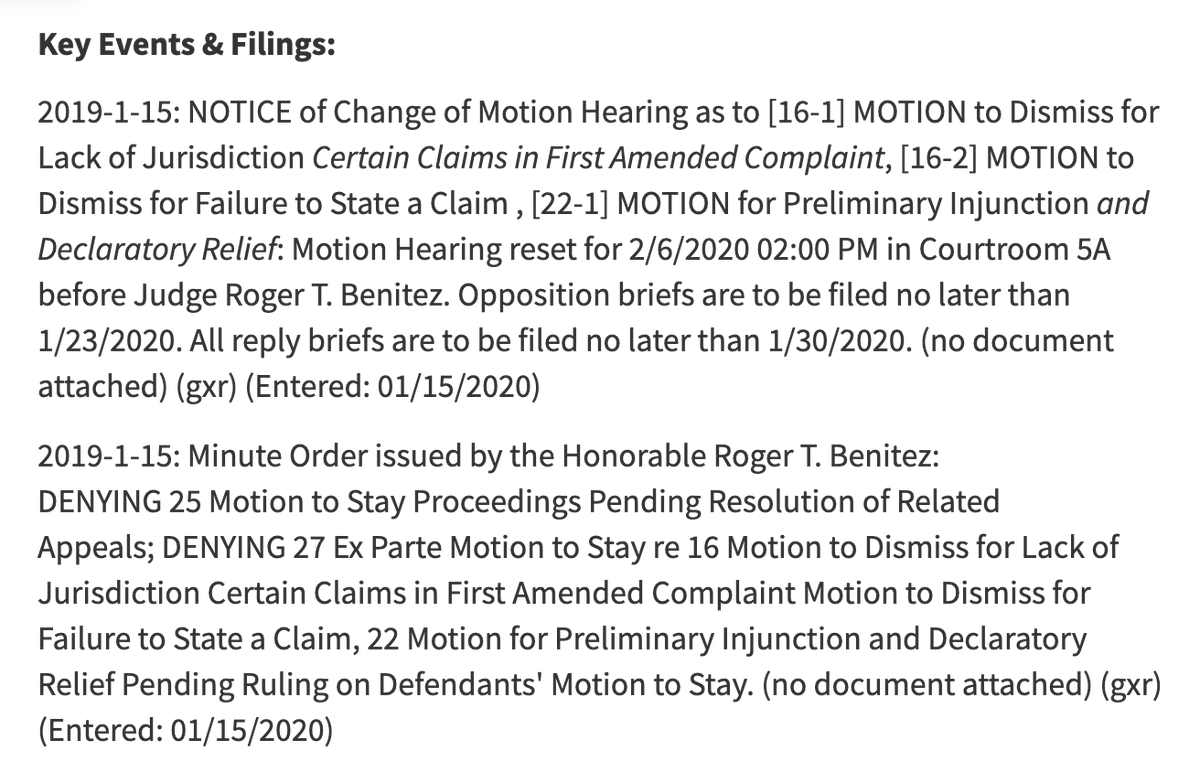 gunpolicy's tweet photo. LEGAL UPDATE: The Honorable Federal District Judge Roger T. Benitez today DENIED @AGBecerra's ex parte motion to stay proceedings and motion to stay proceedings in our Miller v. Becerra case (#2A lawsuit challenging CA's AW/mag ban). Case docs at --> https://t.co/t4f6Dtn3hh https://t.co/I1vvgejqBR