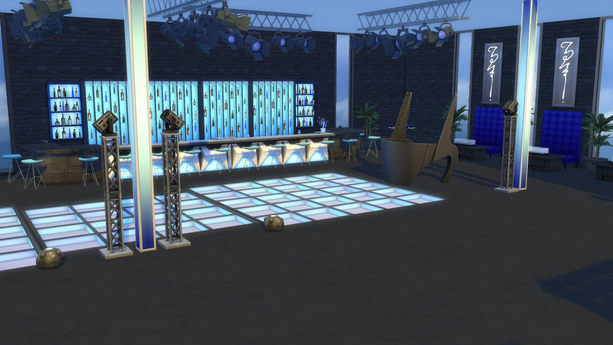design_meli's tweet photo. → Lot Name: Skyline Club
→ Lot Size: 40X30
→ Origin ID: My_Dream85
→ Place with BB.MoveObjects On 

This #Skyline #club is available to download on #TheSims4 #gallery 😀😀 

#Sims4 #Ts4 #MeliDesign #nightclub #rooftop #party #partytime #Bar #Dj #SanMyshuno #CityLiving #Dance https://t.co/4veL6ibYfR