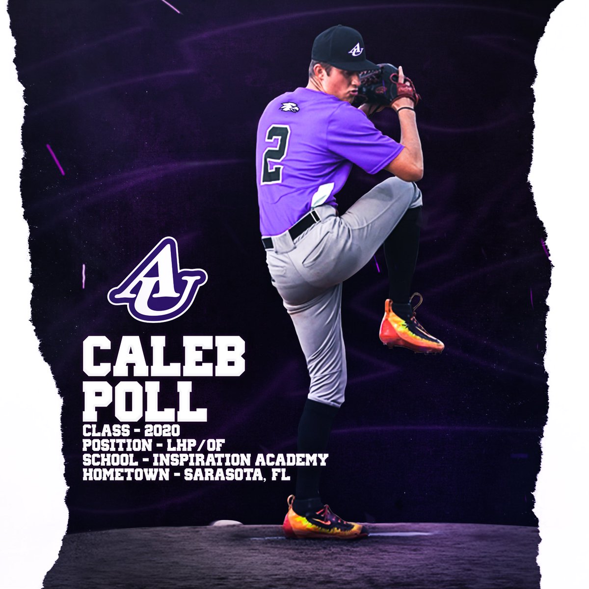 AsburyBaseball's tweet image. Terrific news from The Sunshine State! Caleb Poll 2020 LHP/OF from Inspiration Academy (Sarasota, FL) is coming to AU! Welcome to the nest. 🦅⚾️ @AsburyEagles
