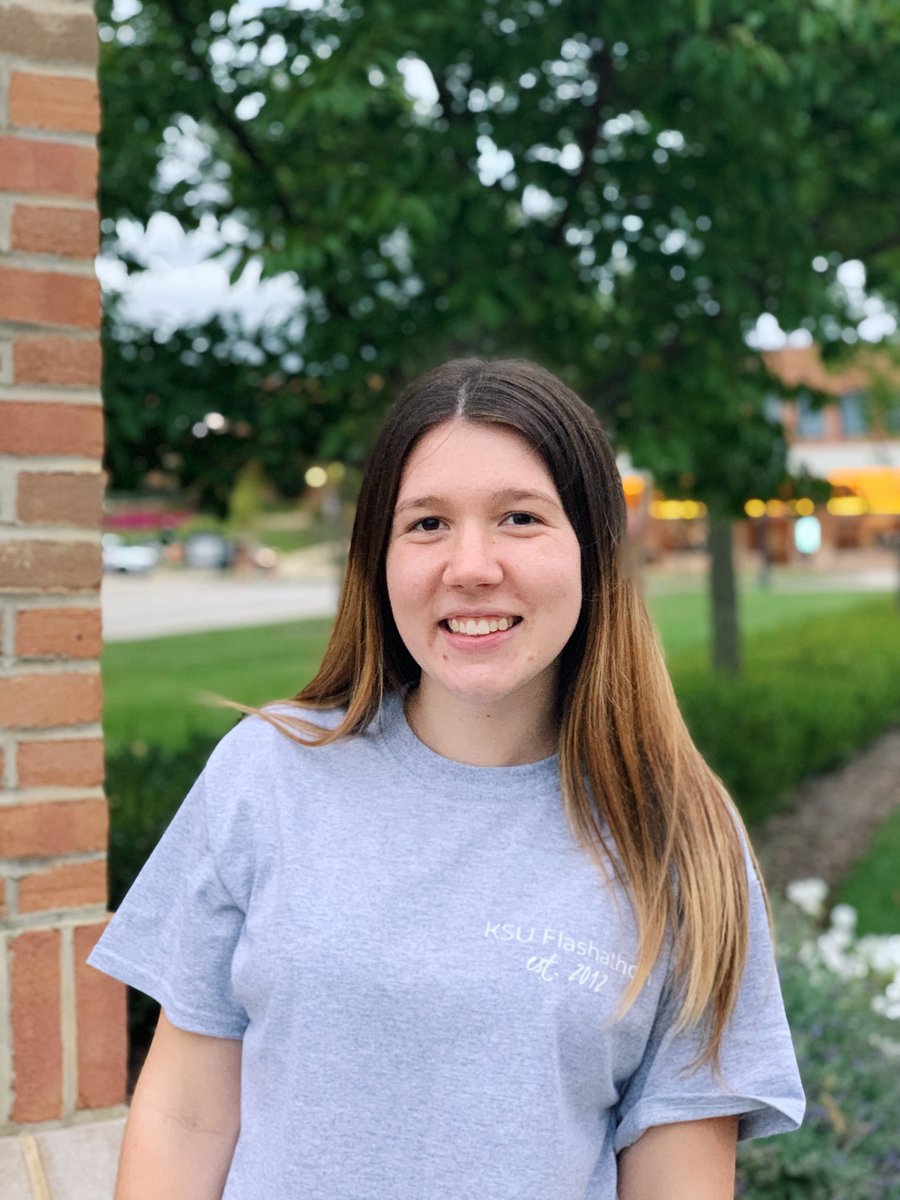 KSUFlashathon's tweet photo. Today is #whyidancewednesday! We will be shining a spotlight on one of our Morale Captains, Hannah!
"I’m FTK because I believe that every child deserves to live life to the fullest!”
#ftk #forthekids #cmnh https://t.co/0bawlCI5qc