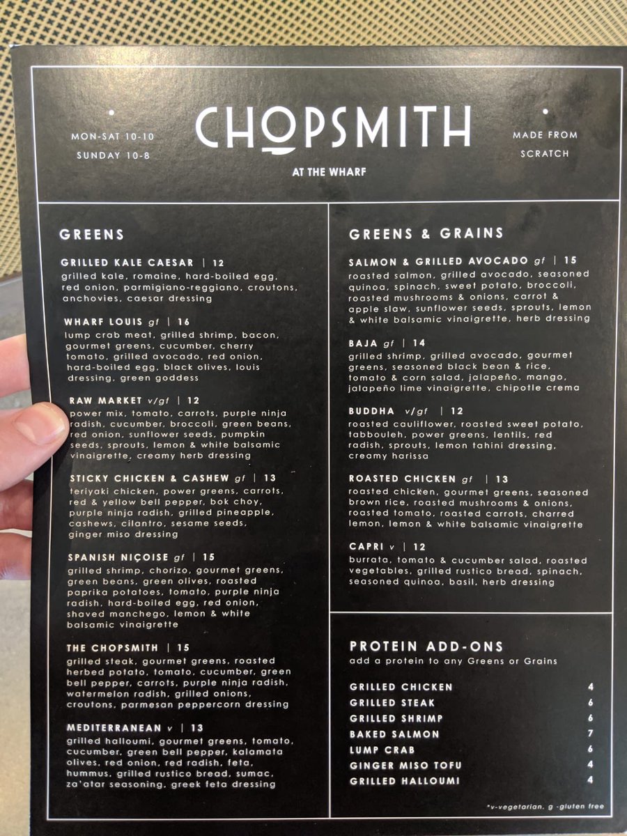 WharfLifeDC's tweet photo. New #WharfDC restaurant #Chopsmith now in soft-open mode making salads. Grand Opening set for Jan. 20 - #eatlocal #WharfLifeDC. https://t.co/8cjch2iAQ1