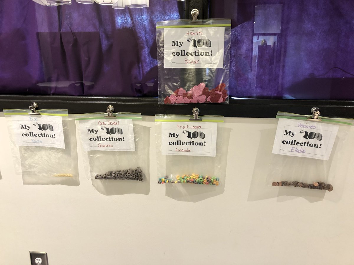 fraziersfriends's tweet photo. Collections of 100 things, 100 day snack mix, crowns, fruit loop necklace, and walking 100 miles- What a wonderful celebration! #100thday #100daysofschool #tiredbuthappy @PSERoadrunners https://t.co/JQrG4CW9Bs