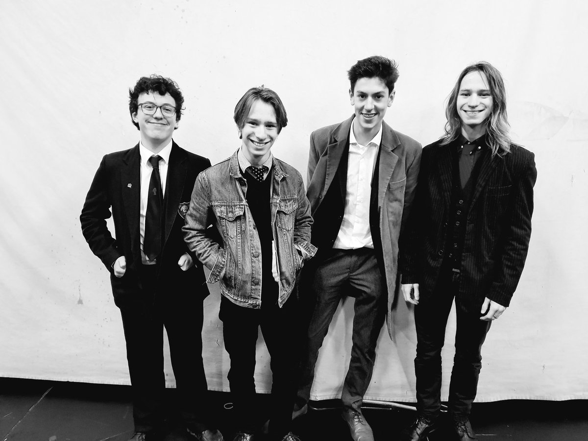 DramaBaron's tweet photo. In the lead up to show week, we thought you'd like to meet some of the amazing students taking part in our production of Grease! And who better to kick off with than our fabulous band?! Meet Dylan, Louie, Josh and Tom &amp; look out for them hiding down stage right next week! 🎸🎷🥁 https://t.co/3xhDwHyEUi