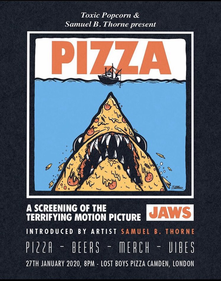 Pizza + Jaws = 🤤 

#jaws #pizza #camden #london #freescreening