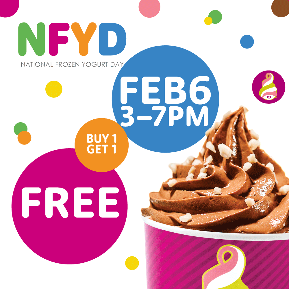 MyMenchies's tweet photo. Our favorite day of the year is almost here. Who will you be bringing for National Frozen Yogurt Day on February 6? Tag them and make sure they don’t forget! 

#free #froyo #freefroyo #menchies #nfyd https://t.co/kkShoFg2TY
