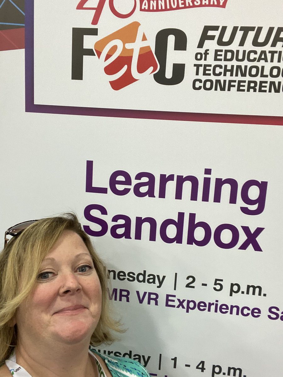 RT ARVRinEDU 'RT DeannPoleon: Two hours down but still an hour left to check out our ⁦ARVRinEDU⁩ sandbox! #fetc expo center! #edtechlsc '