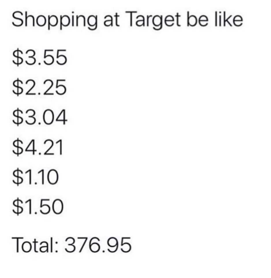 LisaVM4's tweet photo. EVERY. STINKINβ. TIME.
Too many amazing things that I βneedβ!
#target #shopping #money #professionalshopper #worksomewhereyoulove #ilovetarget https://t.co/awJE3uLZ5U