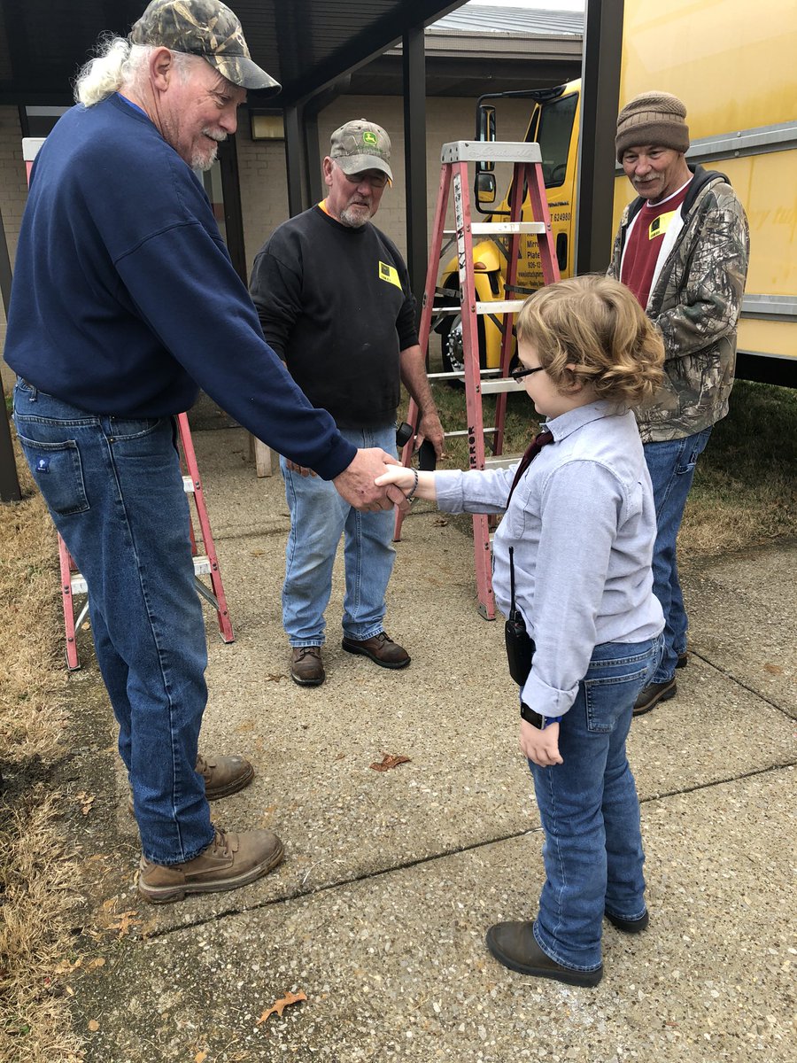 SebreeSchool's tweet photo. Our Principal of the Day, Mr. Isaac Jobe said it himself, “Being a principal is exhausting!” Mr. Jobe was the winner of this cool opportunity at the Sebree Fall Festival, and he did a wonderful job running the school today! 😁😁 #RiseUpSebree #1WC https://t.co/Z43pNHkXOt