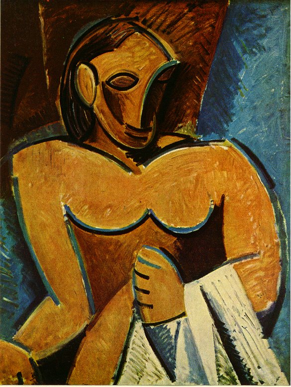 Nude with towel, 1907 #pablopicasso #cubism