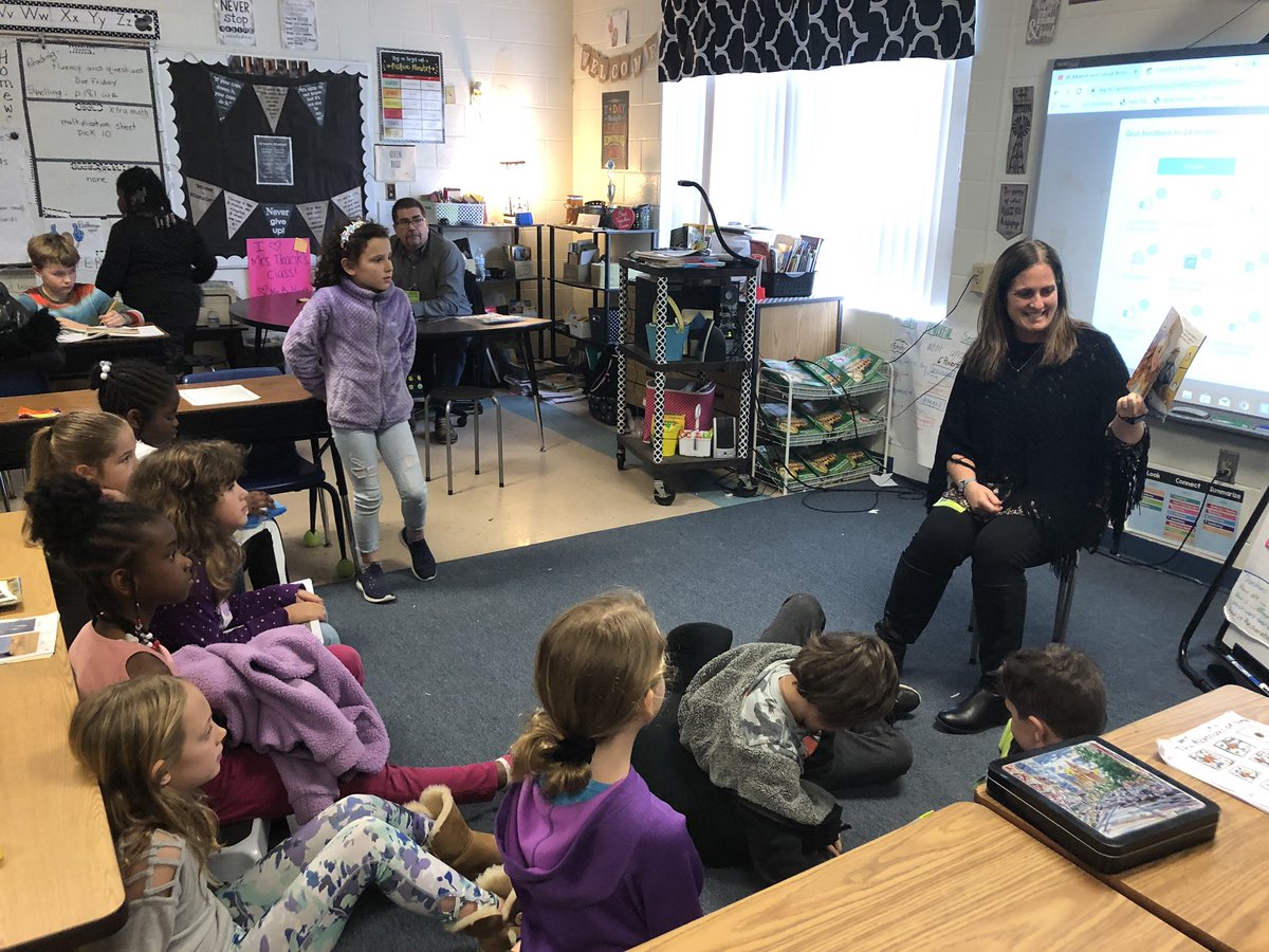 _Tfantkacik's tweet photo. The gasp heard round the world (or classroom😂). My students couldn’t believe @NJTeacher2Teach hadn’t heard of Spaghetti in a Hot Dog Bun. Sooooo, they begged her to read it to them. ❤️📕 @BedfordHillsES #huskypride #readingisfun https://t.co/5iUtgZwFIO