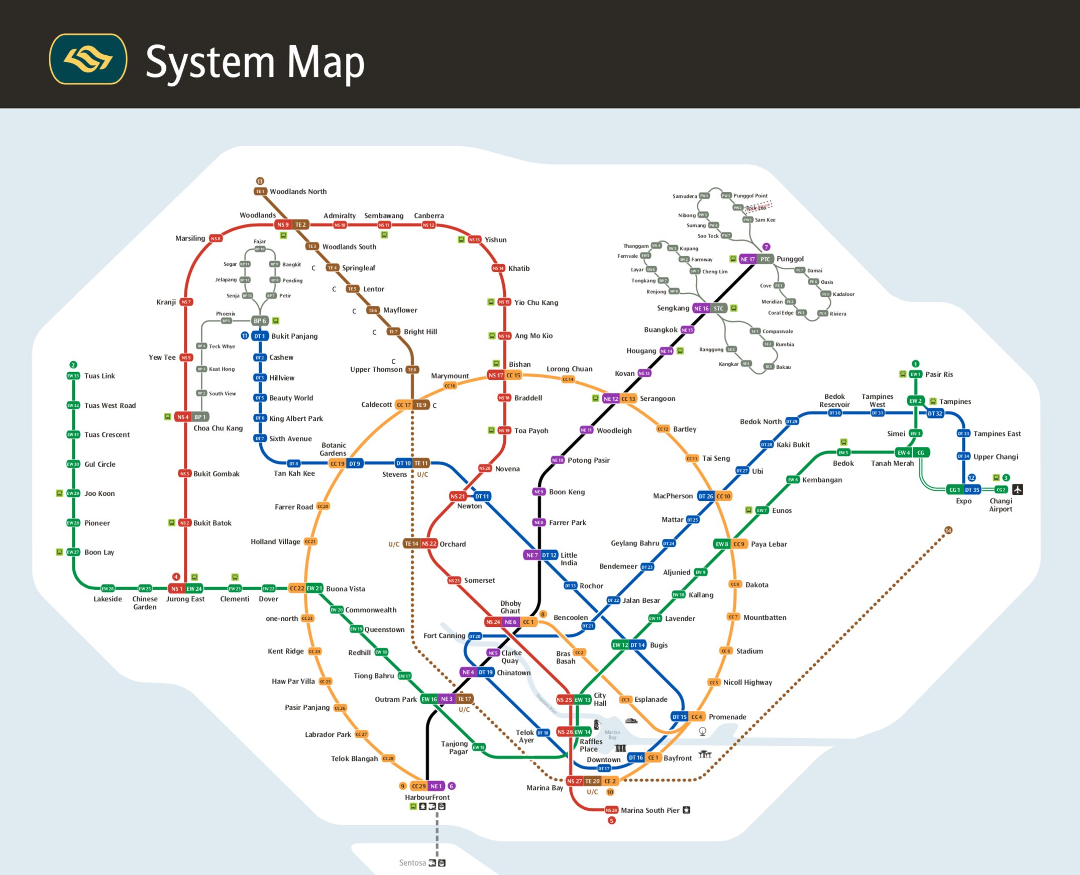 Jalan Besar Mrt Map Andrew Smithers On Twitter: "That's Three Versions Of The New Singapore Mrt/Lrt  Map That I've Spotted To Date. Subtle Variations In The Depiction Of  Unopened Lines. Https://T.co/Hthdnbvj4J" / Twitter