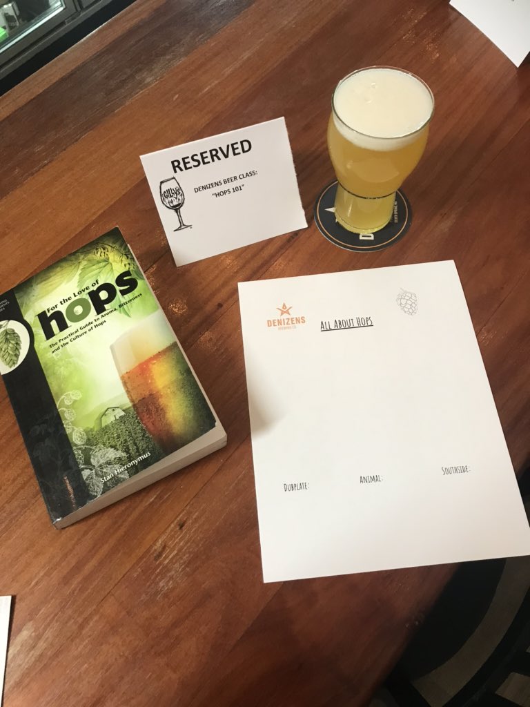 b33risbest's tweet photo. So hoppy to be teaching about hops tonight at @gillyscbfw . We will be cold steeping Citra, Mosaic, Azacca, & Simcoe in water fo aroma analysis. I will talk about the history, the uses and the main components of Hops in beer! #hoppybeer #hops #education #beernerd #hoppylife https://t.co/FlXE3CXpDQ