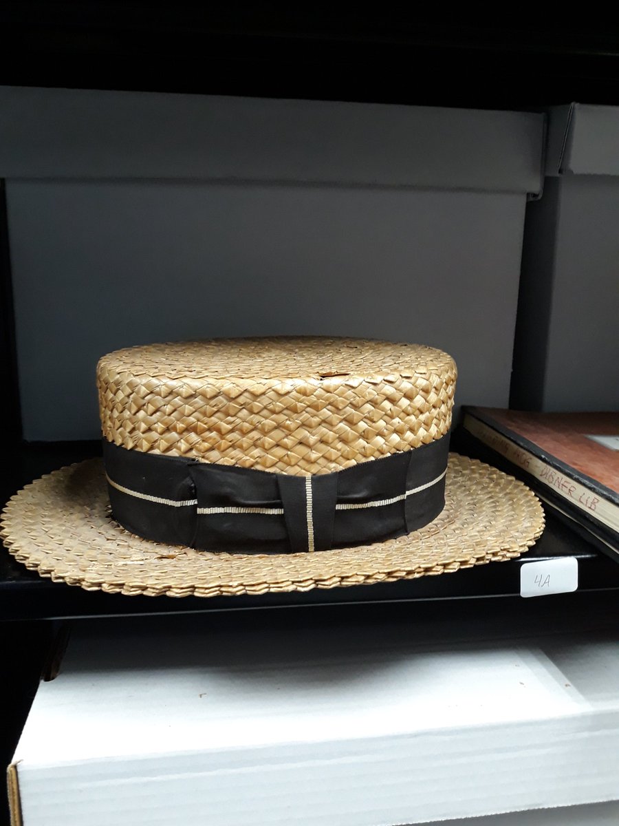 PolyArchives's tweet photo. For #NationalHatDay - here's our mystery hat! It's been sitting on our shelves for years but no one knows where it came from...or if anyone will ever come back for it #archives #polyarchives https://t.co/IFw4nYTK2u