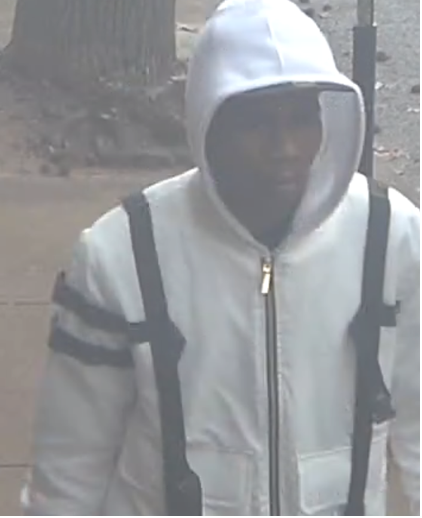 SLMPD's tweet photo. Around 10:40 a.m. today, these 2 suspects pulled a 79yo female from her vehicle in the 4500 block of Laclede Ave.

When the suspects were unable to drive the car, they fled the scene on foot.

If you recognize either of these suspects, please call @STLRCS at 866-371-TIPS (8477). https://t.co/WguFJazvTP