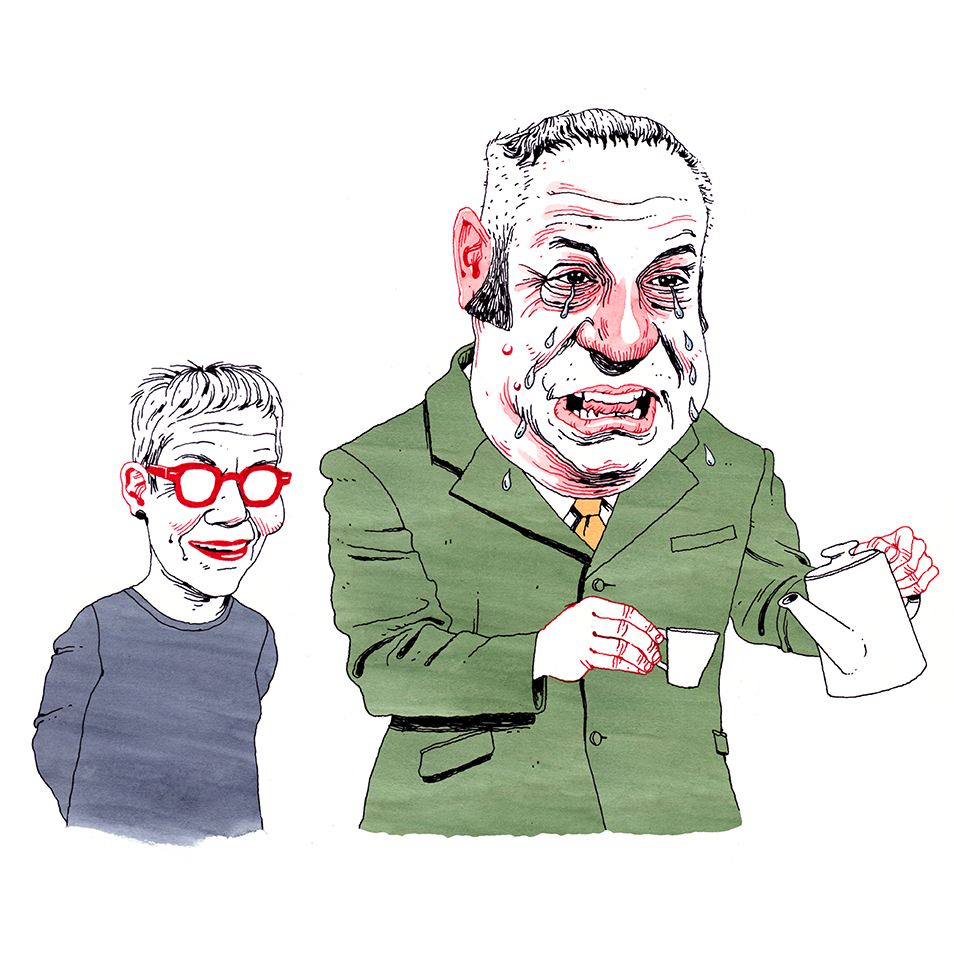 A new series of The Great Pottery Throw Down has started on More4. Worth watching for lachrymose judge Keith Brymer Jones who breaks down in tears at the sight of a teapot.
#potterythrowdown #keithbrymerjones #caricature #portrait #illustration