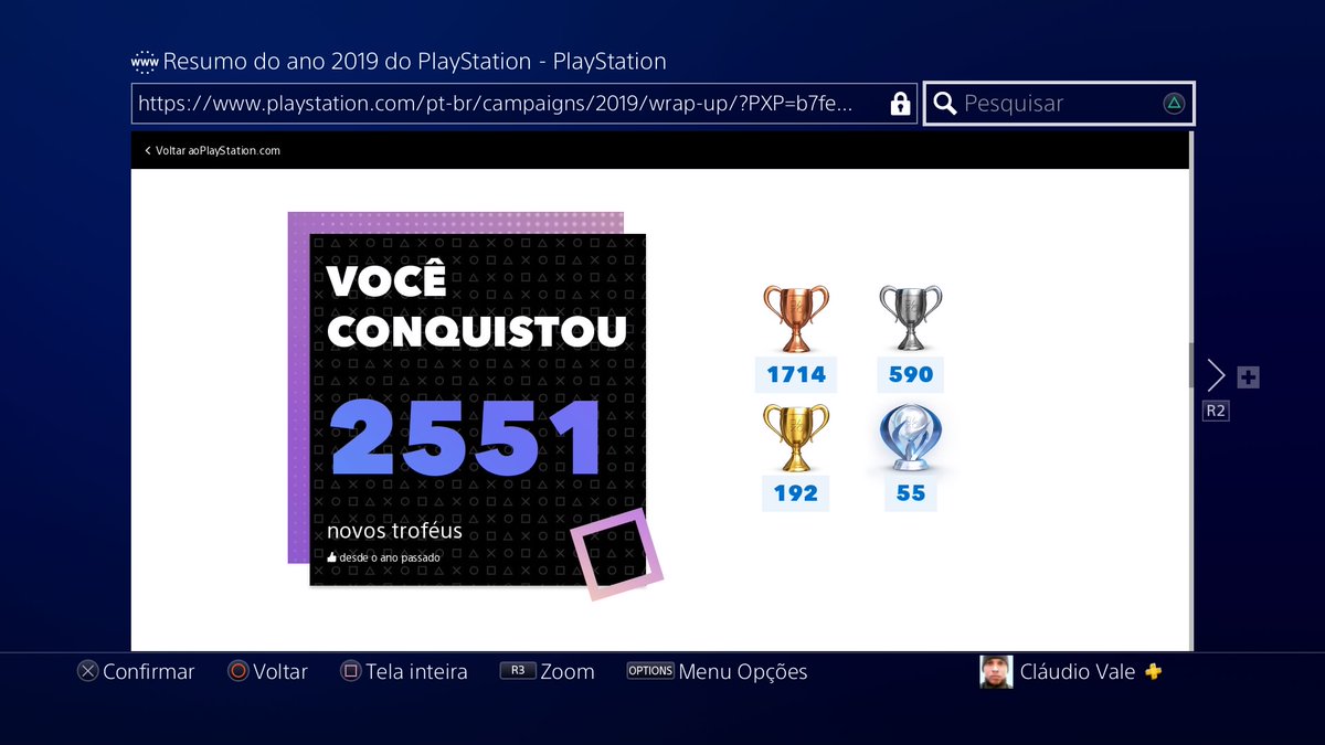 Kalmaxx's tweet image. Resumo do ano 2019 do PlayStation
Confira seu resumo personalizado do ano 2019 #PS4share