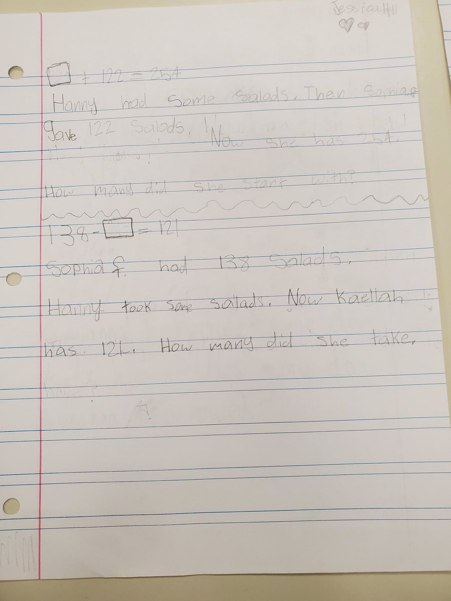 walters3000's tweet image. 🎉🎉🎉My littles did an awesome job writing silly😜word problems for these tricky🎉🎉🎉 equations! #KleinMath 🤯😁🤗