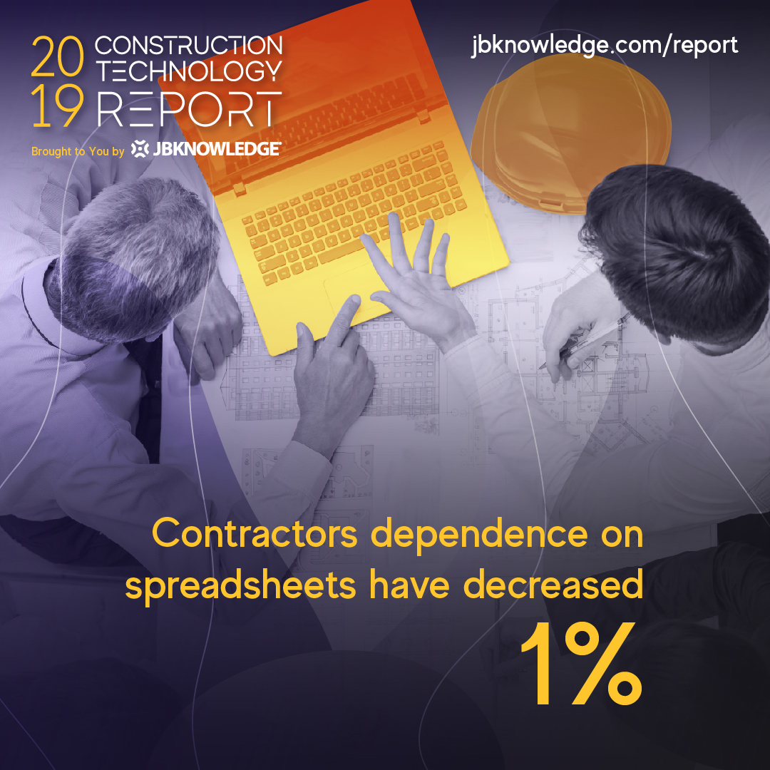 JBKnowledge's tweet image. We&apos;re slowly but surely chipping away spreadsheet dependency! 📲Learn what&apos;s taking the place of spreadsheets in the 2019 #ConTechReport! 

Download your copy here: jbk.fyi/2StokNN