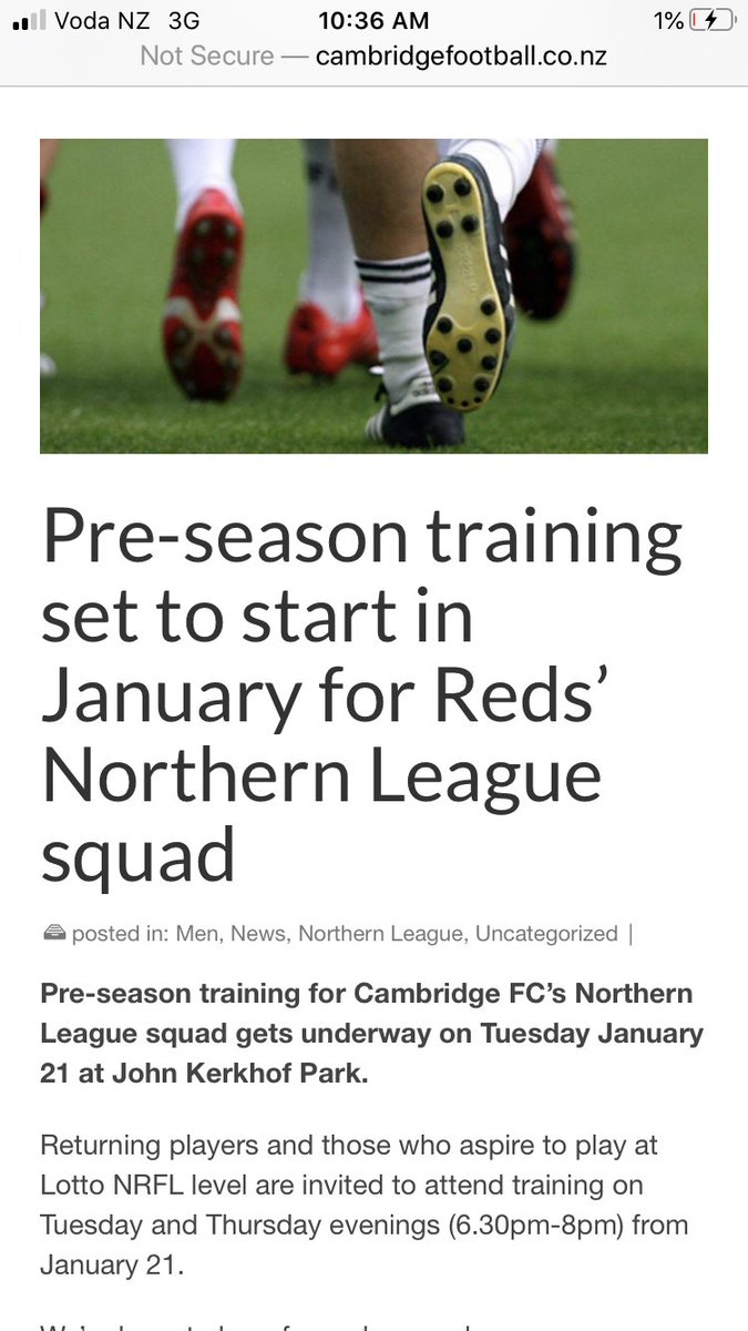 Almost time for another season with the teams in red and white