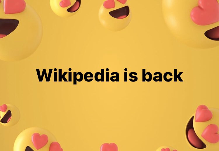 0xtamer's tweet photo. Great News 💪🏻
#Net_Neutrality 
#WikipediaDay https://t.co/WhXemUinhv