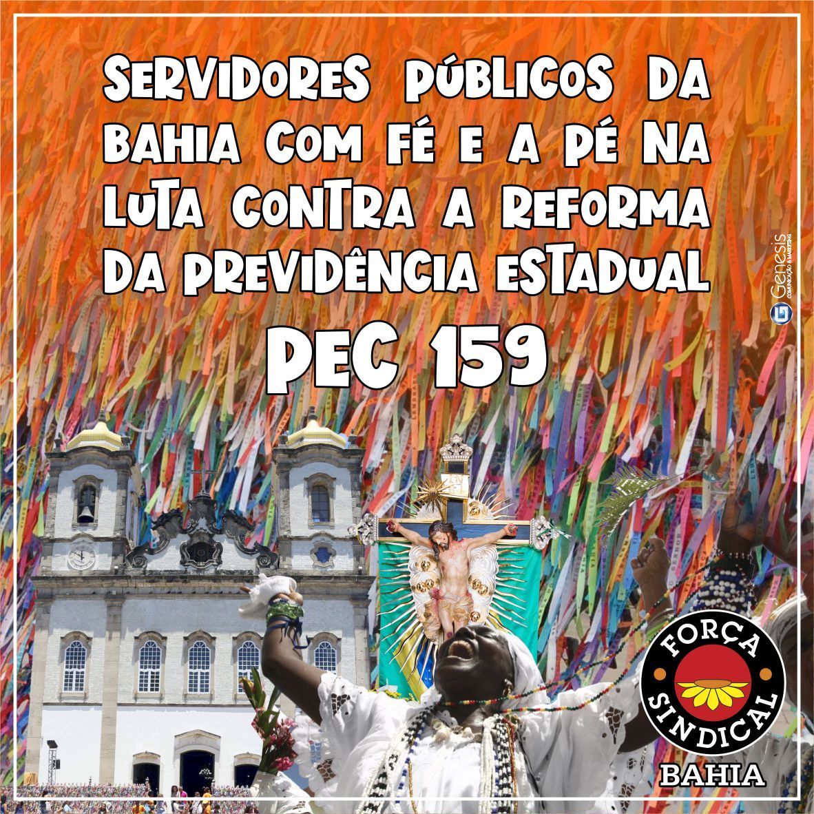 ForcaSindicalBA's tweet photo. Convocamos a todos os sindicatos a participarem da Lavagem do Bonfim, nesta quinta-feira (16/01), concentração às 7h30, em frente a Praça da Inglaterra.  #contrareormadaprevidencia #naoapec159 #lavagemdobonfim https://t.co/bT4U0QuudH