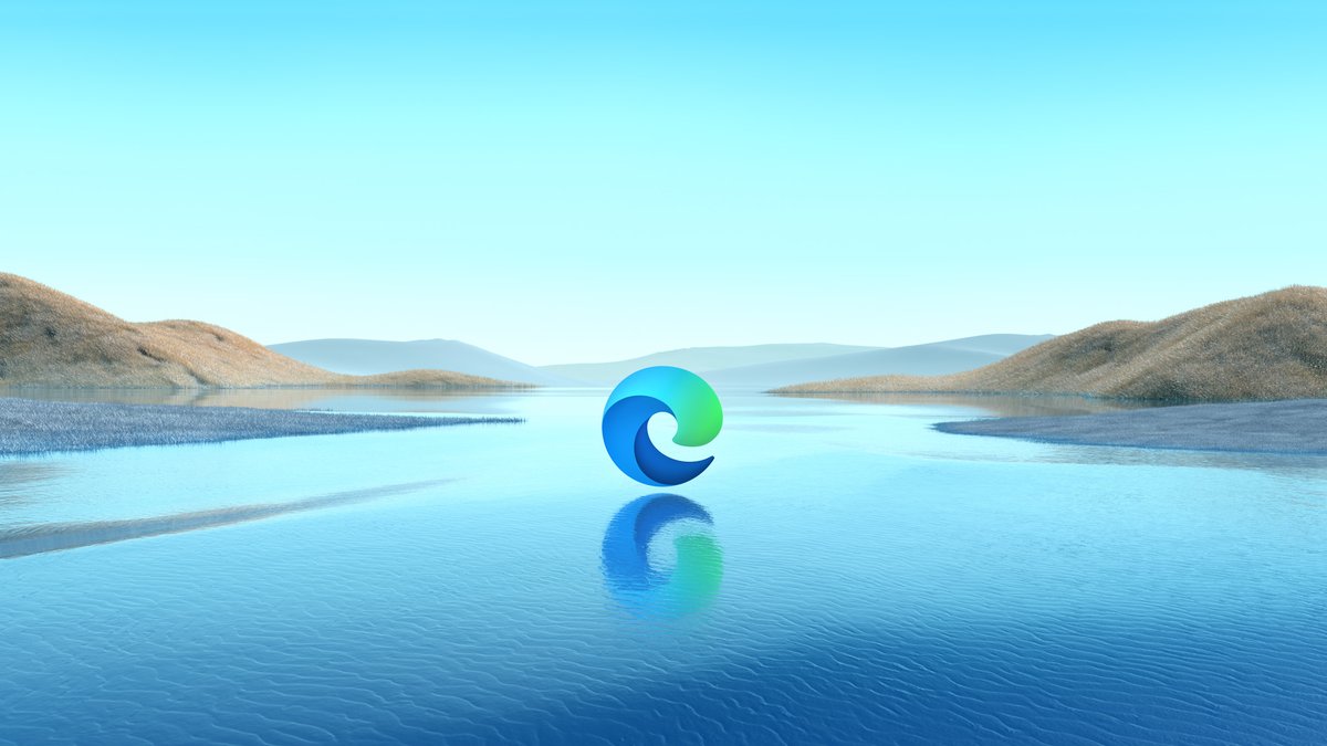 Image of the Edge icon floating above a lake