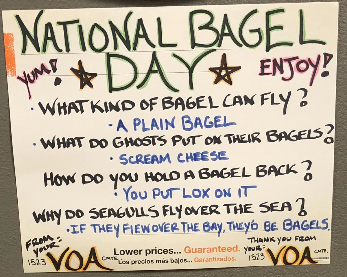 National Bagel day at Pioneer Hills HD. #1523Rocks <a href="/SimpkinsTess/">Tess Simpkins</a> <a href="/HDLataille/">David Lataille</a> @Karina1523_