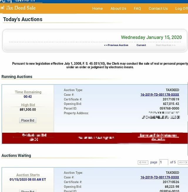 #dnsinvestments Another day on the auction..😎
.
.
.
.
#realestate #realestateinvesting #bankowned #reo #foreclosure #unlisted #realtor  #fixerupper #incomeproperty #realestatedeals #buyfixflip #flipthishouse #flipthathouse #offmarket #deals
#bocarealestate #bocaraton
#dnsinv…