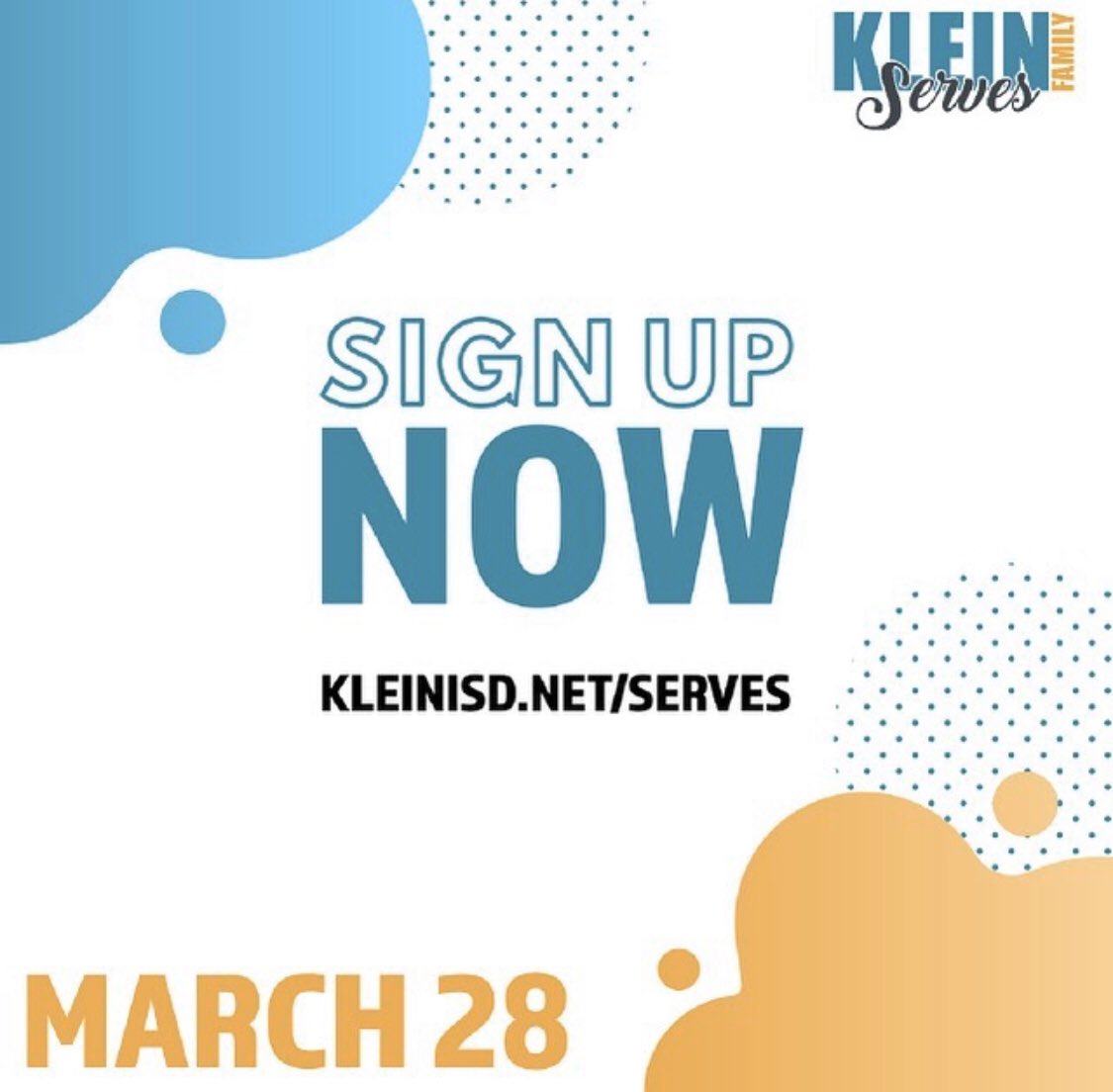 KfhsServes's tweet photo. Students and staff, WE NEED YOU! Sign-up today for the big day!! https://t.co/jwhaJxNRPb