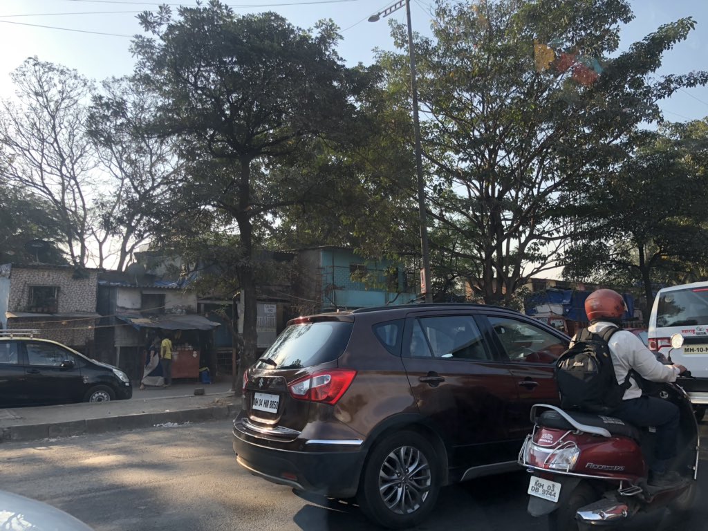 SunilGhate1's tweet photo. #trafficjam on #EEHighway Ramabai colony Ghatkopar-E 9 AM. Road width reduced to half. Remove encroachments on service road &amp; create some space. Also,this jam continues to #SCLR entry at Chheda nagar. Delay by 20 minutes. @mumbaitraffic @RoadsOfMumbai @RidlrMUM @MumbaiPolice https://t.co/jZfg8YrFUL