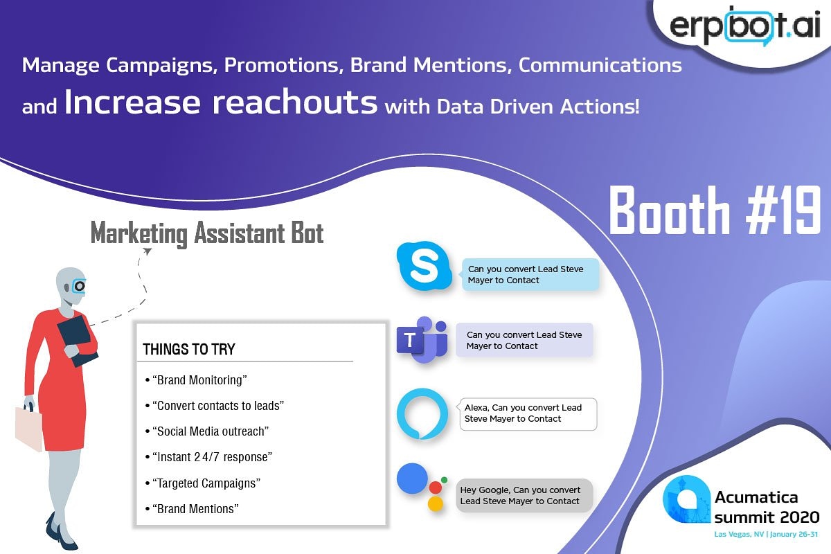erpbotai's tweet photo. https://t.co/5W8klSL8I1 - Marketing Assistant Bot
#acumaticasummit #acumatica #erp #bot #epbot @Acumatica https://t.co/a1xCja56pd