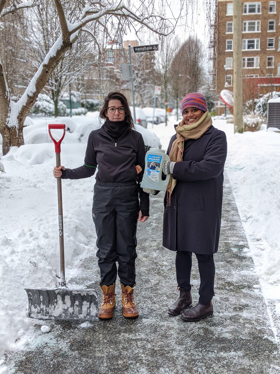 Thanks Jessy and Isabel for clearing our sidewalk this morning! We are unsure about the weather conditions for tomorrow, so please check back on our socials or call (604) 683-2554 to inquire about our opening hours.