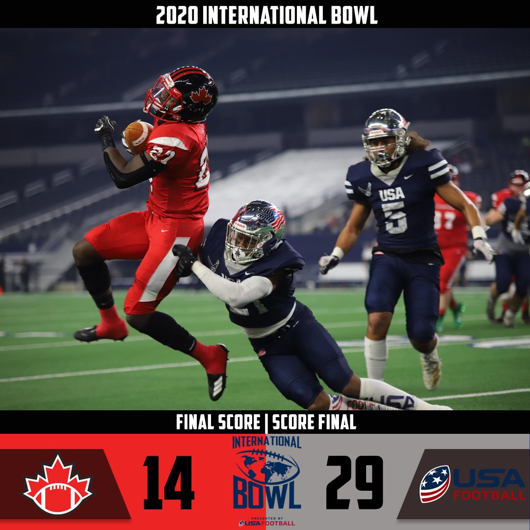 After a hard fought battle Team USA takes down Team Canada with a final score of 29 - 14!

Absolutely phenomenal game from both teams! 🏈