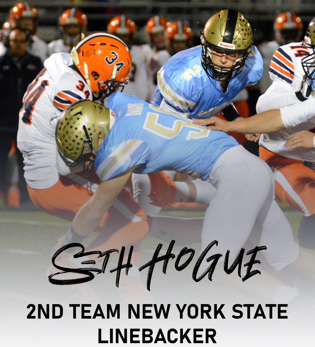 corningfootba11's tweet photo. Congratulations @seth_hogue30 , Max Freeman, @joey_ott2, and Jake Townsand for being selected to the New York State Class AA Football Teams! #corninghawksfootball #s4cot https://t.co/9V9DdDlXEI