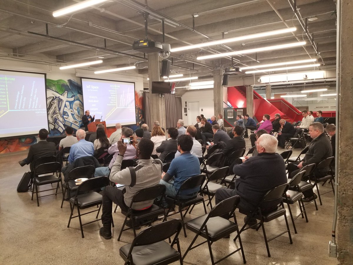 tim_warland's tweet photo. Another good crowd for #iot613 here @Invest_Ottawa to learn about secure IoT https://t.co/31VZWiGL38