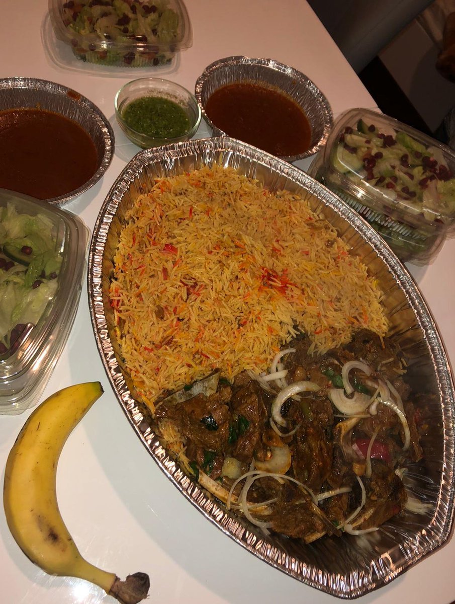 aishade2's tweet photo. EVERYONE CHECK OUT: @HOOYOSKITCHEN.LDN on insta for that fresh authentic Somali food. Besides the rich flavors and fresh ingredients, they offers banging prices with delivery and collection both available. Trust me you won’t be disappointed. https://t.co/xJDDdHaN1R