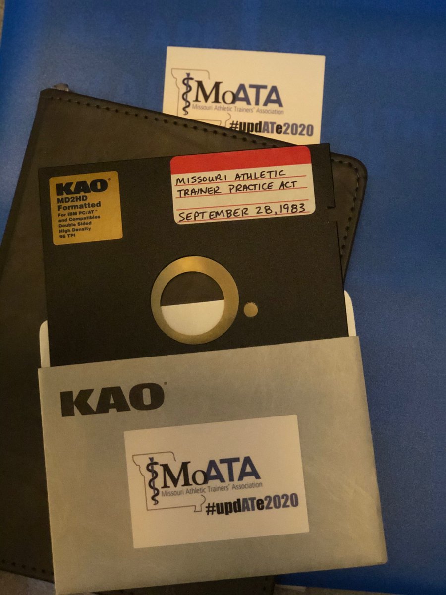 AthleticareOrg's tweet photo. Shout out to all the ATs who visited the Capital on Tuesday to begin advocating for Missouri’s new practice act! Did you know our practice act hasn’t been updated since 1983?! 

Isn’t that #flopping crazy!

#Floppydisk
#MoATA 

#ASHF #Athleticare #WhosOnYourSideline #AT4All https://t.co/vnKLiZZHEZ