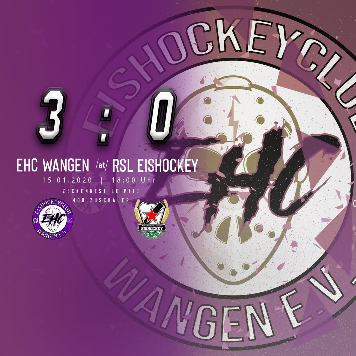 EHCWangen's tweet photo. Der EHC gewinnt das Freundschaftsspiel bei @EzmRsl mit 3:0 im ausverkauften Zeckennest in Leipzig
1:0 13:11 - #IliesLadet -
2:0 27:35 - #IngoOppermann -
3:0 55:08 - #IliesLadet -
#EHCWangen #EZMTalk #EiszeitManager #WangenimAllgäu https://t.co/27cZgjZUo4