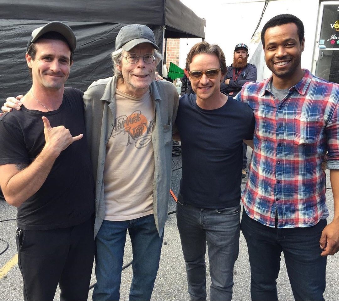 James Ransone, James McAvoy and Isaiah Mustafa are all living their best lives, hanging out with master of horror Stephen King