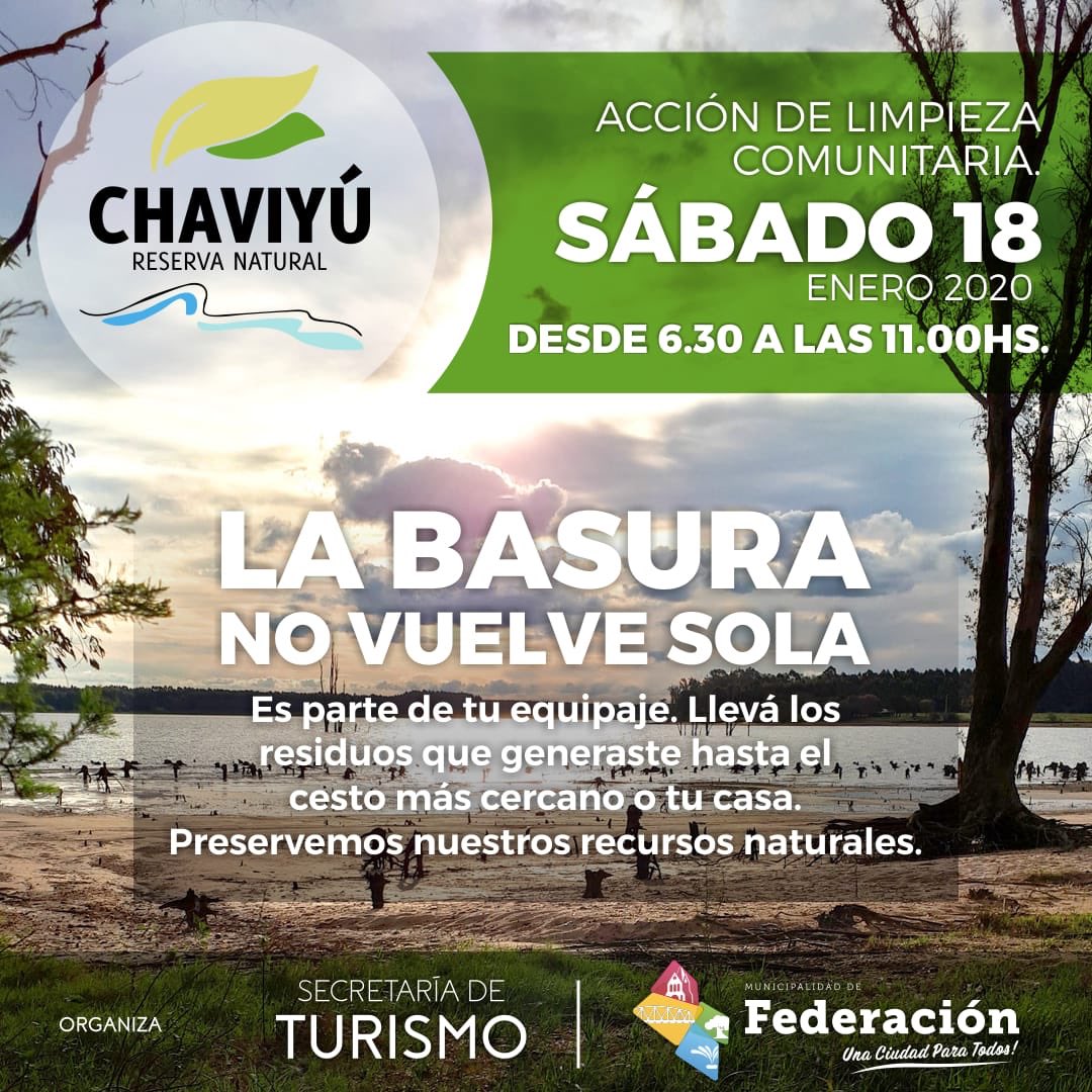 ciudadtermal's tweet photo. Sumate a esta movida por Chaviyú, mantengamos la reserva 🍂 limpia entre todos 🙋🏻‍♀️  #TodosxChaviyu @federaciontur @El_Federaense @EntreRiosTurism @ricardobravo019 https://t.co/hfdGV8iPTk