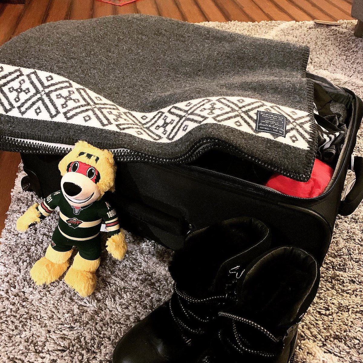 JamieHersch's tweet image. Packing for Hockey Day Minnesota and this @faribaultmill wool blanket will definitely come in handy!! 💙❄️🤍 Get your favorite blanket ready for #HDM2020 on @fsnorth this Saturday at 9am!! 🏒📺 #madeinmn