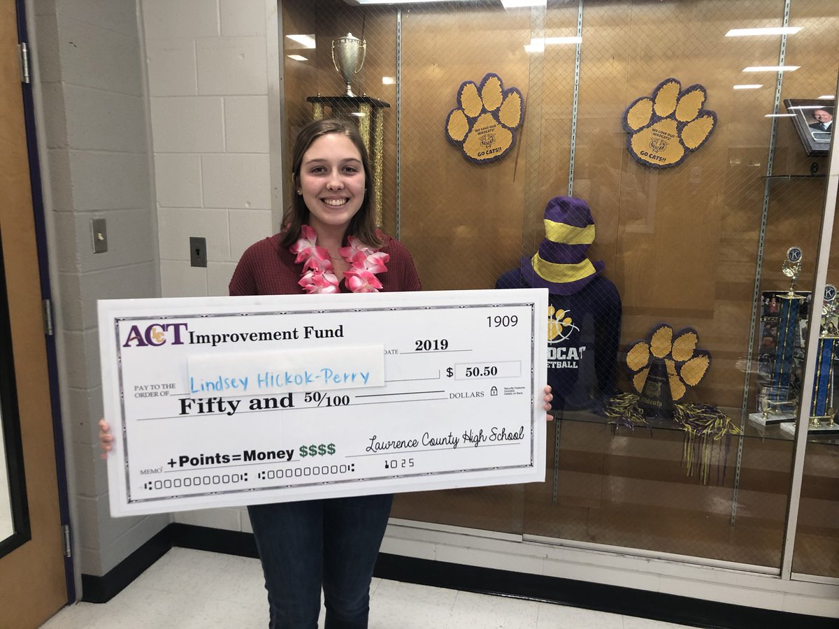 LCHSone's tweet photo. ACT PERSISTENCE PAYS!
Lindsey Hickok-Perry’s ACT score was introduced to the Twitter world in January 2019. I told you then she would be wearing a gold gown in May 2020. Since then, she earned a $250 scholarship, fee reimbursement, &amp; she just improved her score from 25 to 26! https://t.co/8M7t6V8b3m