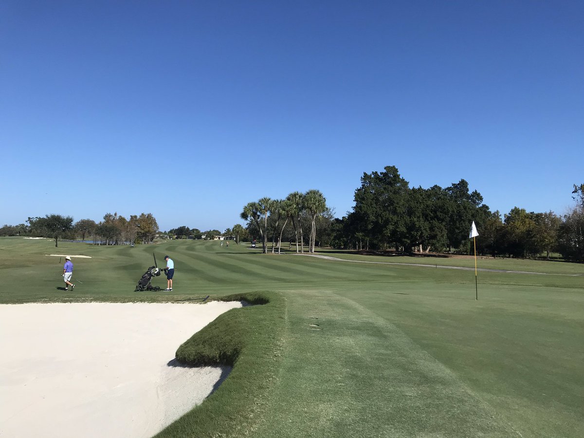 CaspioTurf's tweet photo. Got to go back to Fort Myers’ best kept secret #cypresslakegolfclub.  Place is immaculate #firmandfast and has some of the tightest turf around.  @BryceKoch12, David, and the rest of the team have it dialed in!  Don’t pass this one up #gcsaa #swfl #FortMyers https://t.co/aKQRF7gjqI