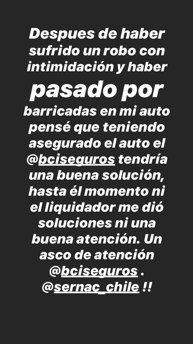 vjlordfader's tweet photo. La aseguradoras no escuchan y te hacen la pata cuando te quieren de cliente, pero despues sacan ls garras. Por favor RT!! @BciSeguros @SERNAC @PatoBauerle @Ignacia_Actriz @prensaportalnet @EpiOnTheRocks !! https://t.co/J7jyP0kNBn