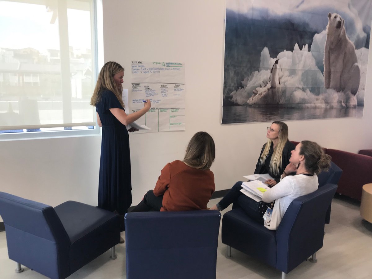 sobocapo's tweet photo. PLC at Work today at Esencia! We practiced another round of our data protocol to identify student strengths and weaknesses on a math CFA. Strategic and targeted intervention, here we come!
#plcstrong
#proudtobeahawk https://t.co/usmjoDd1jf