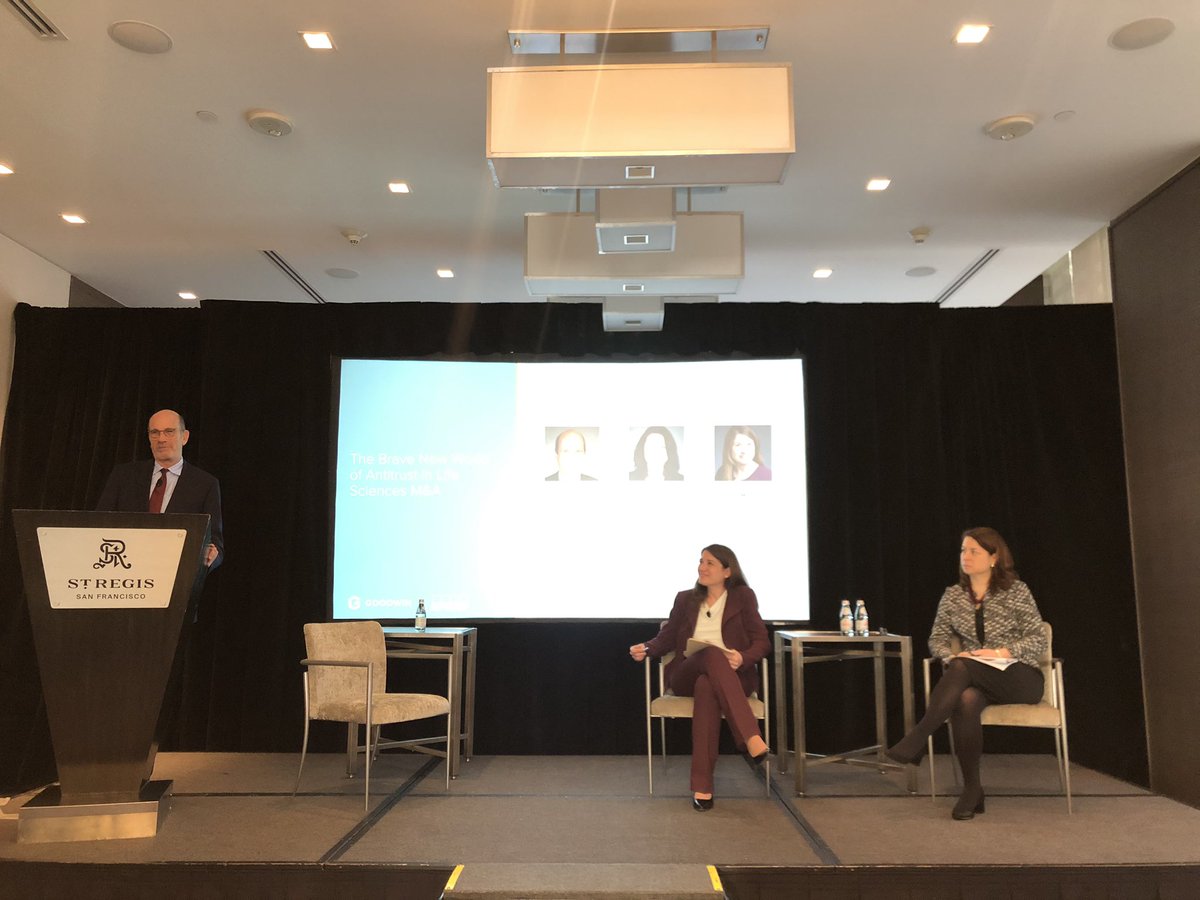 MartinaTopo's tweet photo. We wrap up our #GoodwinKPMGSymposium day with our own @goodwinlaw public M&amp;A and Antitrust partners, @_stuartcable, Lisa Haddan and Andrea Murino as they give us the latest on The Brave New World of Antitrust in Life Sciences M&amp;A https://t.co/boeZMa7x9N