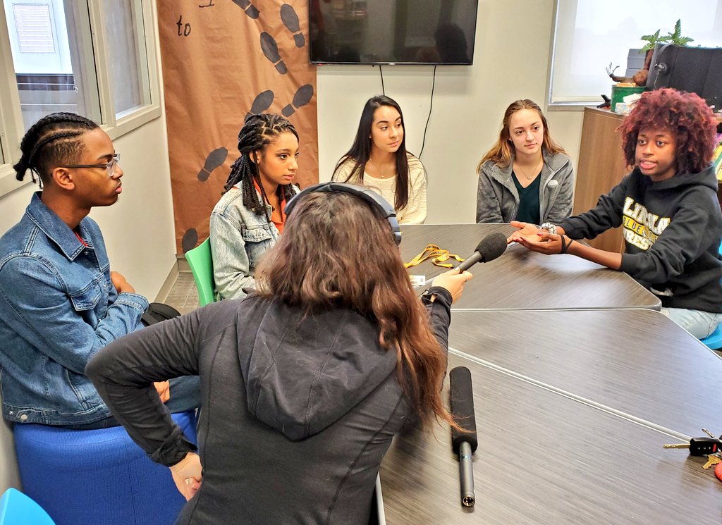 KellyWachel's tweet photo. Student voice. An integral component to how we continue navigating our story. Because they tell us - we just have to listen. Thanks for listening, @kcur. #TeamKCPS #OurTimeKCPS https://t.co/GCia4icsyH
