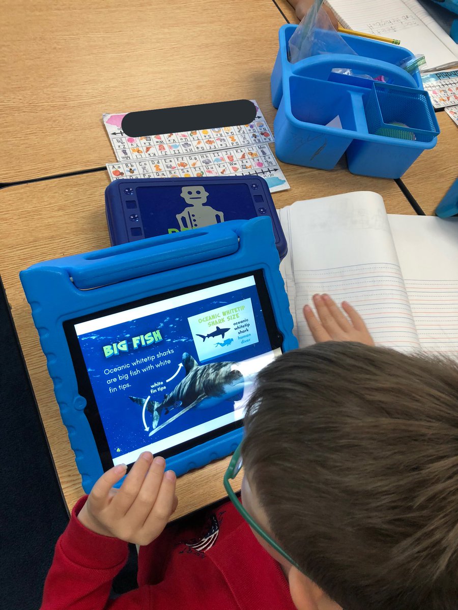 AMAElementary's tweet photo. Students at @AMAElementary started their Ocean Animal Reports. They used @EpicKidsBooks in order to research important facts about their animals. What a great resource! #kinderlearning #21stcenturylearning #research #epic #digitlearning #kinderreading https://t.co/J4W2PrZAHi