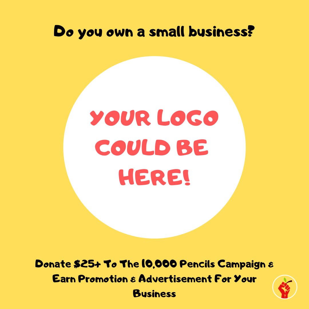 🔊🔊Are you a small business owner?! Check out theybeassociation.org/campaigns for more info on our sponsor packages! You can earn promo for your business AND support a great cause! ✏️🍎 #100000pencilscampaign